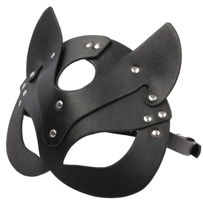 Fetish BDSM Cat Leather Mask & Collar Set: Unleash Your Inner Playfulness